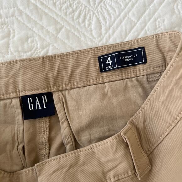 Gap Straight Up Khaki Pants Chino 4 Petite NWT - Picture 3 of 4